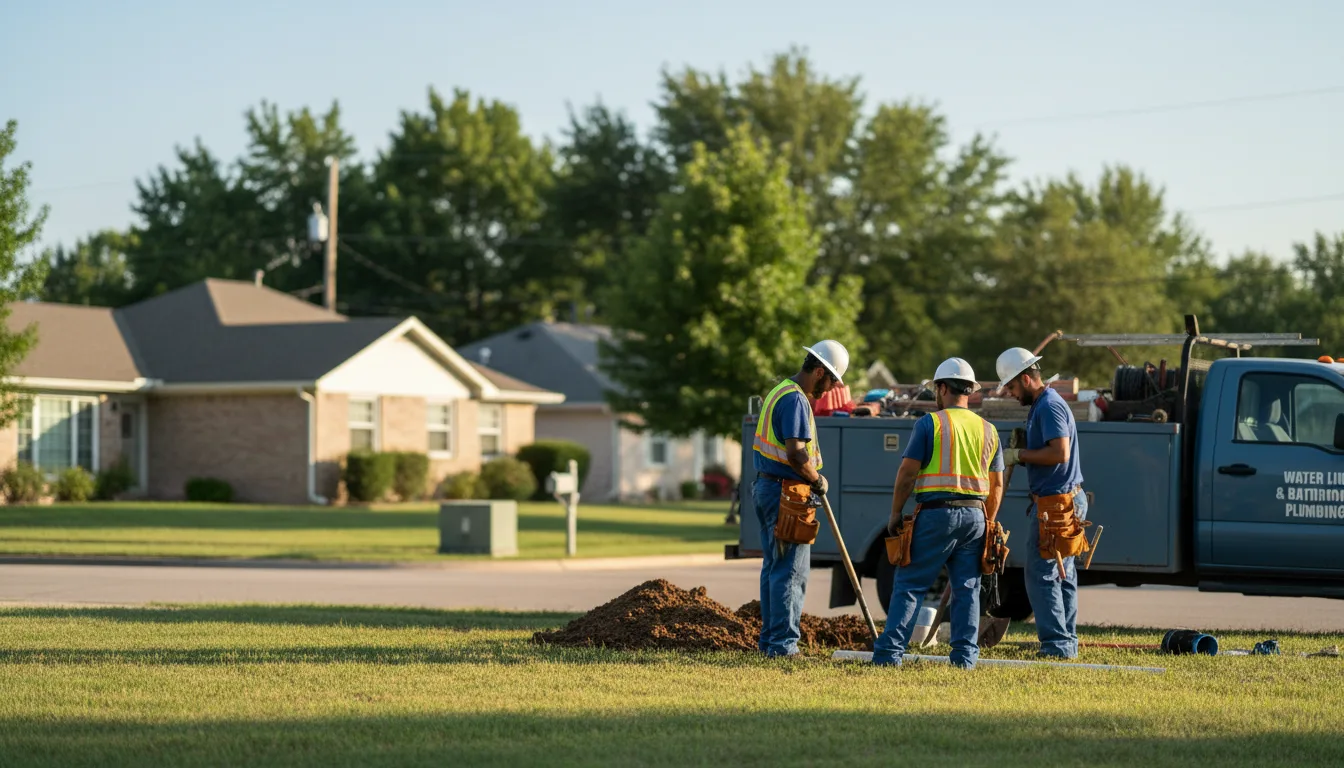 Residential water line and bathroom plumbing service in Fort Branch, IN